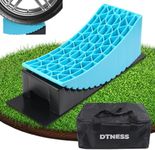 DTNESS 2 Pack Camper Levelers, RV Leveling Blocks, Non-Slip Wheel Chocks Ramps System Including 2 Curved Leveler Ramps, 2 Chocks, 2 Rubber Mats, 1 Storage Bag for Travel Trailer Motorhome