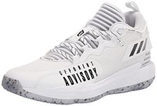 adidas Unisex-Adult Dame 7 Extply Basketball Shoe, White/Black/White, 10 Women/9 Men