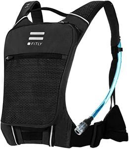 FITLY Sub90 Running Hydration Vest - Lightweight Running Pack For Men & Women with Phone Holder, Storage, Thoracic Belt - Running Water Pack - Carry Personal Items While Running - Black