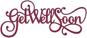 Get Well Soon Greetings Words Best Wishes Die-Cuts Metal Cutting Dies for DIY Scrapbooking Embossing Stencil Album Paper Craft Gift Card Home Decoration Card-Making