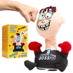 Stress Relief Toys for Adults - Punch The Boss Stress Toy Anger Relief Anti Stress Office Desk Punch Bag Coworker Secret Santa - Funny Gifts (Dark Grey)