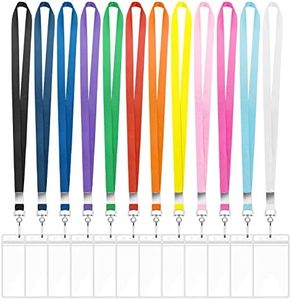 96 Pack Lanyards for ID Badges Cruise Lanyard for Ship Cards with Waterproof ID Badge Holder Cruise Essentials 2025 (12 Colors)