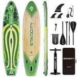 STARCITY 11'6"*34"*6" Stand Up Paddle Board,Inflatable Paddle Boards for Adults w/a Simple and Non Slip Design, Moderate Length and Easy Operation, Suitable for Adults Green.