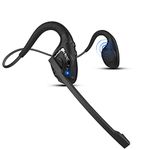 iDIGMALL Latest Bluetooth 5.3 Headset w/ CVC8.0 Noise Cancel Mic Boom, Open-Ear Air Conduction Wireless Stereo Headphones, All Day Comfortable Fit for Office Riding Driving Running Student Learning