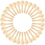 Small Wooden Spoons 50 PCS Mini Wooden Spoons for Body Scrubs/Sugar Scrubs/Spices/Ice Cream/Bath Salts, 3.93inch Little Wooden Spoons