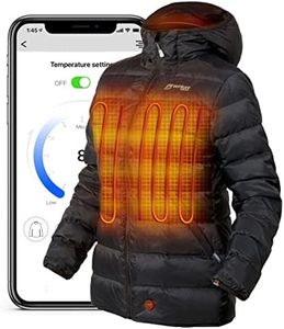 Venture Heat Women's MAX 26W Extra Warm Heated Down Jacket with 1 Battery Pack - XL Heating, 12V Dual Battery Pockets (M)