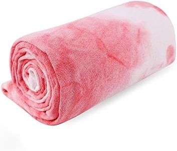 DREAM SLIM Non Slip Yoga Towel Hot Yoga Towel Non Slip Grip Foldable Skidless Yoga Towel Yoga Towel Multicolor - Pink