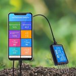 LABART Professional 8 in 1 Soil Tester Temperature Moisture EC PH NPK Soil Sensor Portable USB Type-C for Agriculture with Android App inbuild