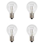 4 Pack Wax Warmer Bulbs,20 Watt Bulbs for Middle Size Scentsy Warmers,G30 Globe E12 Incandescent Candelabra Base Clear Light Bulbs for Candle Wax Warmer,Long Last Lifespan