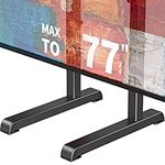 Universal TV Stand, Table Top TV Stand Base Wobble-Free Replacement for Most 24 to 77 Inch LCD LED TVs, 7 Height Adjustable TV Legs Hold up to 110lbs, Max VESA 800x500mm, Black AX10TB02