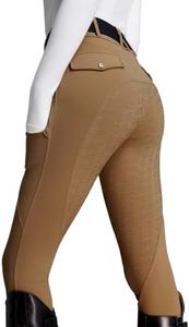 FitsT4 Sports Women's Fleece Horse Riding Pants Brown Small