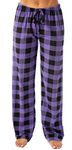 Just Love Women Buffalo Plaid Pajama Pants Sleepwear 6324-10195-PUR-3X