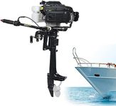 4HP 4 Stroke Outboard Motor Boat Engine 52CC Aluminum Heavy Duty Boat Motor with Air Cooling System Fishing Boat Engine (4HP-4 Stroke)