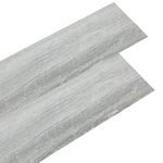 INMOZATA 36Pcs Self Adhesive Vinyl Flooring Planks Floorboard Planks Wood Effect Peel and Stick Tile Waterproof Floor Stickers for Kitchen Bathroom Home Floor Tile (Smoke Gray)