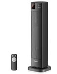 Midea MTH201ERB Electric Heater, 2000W Ceramic Space Heater with Thermostat and Remote Control, 23 Inch, 3 Modes 24H Timer, Overheat & Tip Over Protection, Instant Heat for Office Bedroom Home