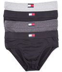 Tommy Hilfiger Men's Cotton Hip Brief, Black, X-Large (Pack of 4)