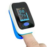 AccuSure YK011 Fingertip pulse oximeter with OLED Display, Audio Visual Alarm measures Blood Oxygen Saturation and Pulse Rate Monitor, Multicolor