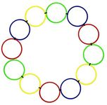 SAS SPORTS Agility Training Ring Ladder | Sports Soccer Football Speed Training Ladder | Fitness Equipment for Speed Agility Training | Flexible Ladder (Multicolour)