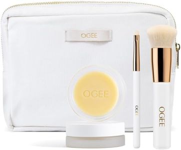 Ogee Makeup Brush Set - Includes Professional Quality Foundation Blender Brush, Ultra-Soft, Precision Brush & Makeup Brush Cleaner