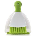 Dust pan Broom Brush Dustpan - Small Broom and Dustpan Set, Mini Broom and Dustpan, Small Dustpan and Brush Set for Home Cleaning,Sofa, Desk, Guinea Pig Cage, Cat Litter etc.（Green）