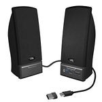 Cyber Acoustics USB 2.0 Speaker (CA-2014USB)  - USB Powered 2.0 Desktop Computer Speakers, USB-C or USB-A Compatible