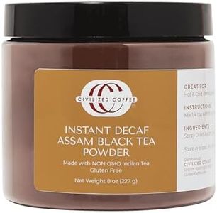Civilized Coffee Decaffeinated Instant Assam Black Tea Powder for Hot Tea, Iced Tea & Baking (8oz)