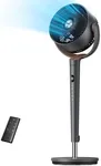 Dreo Fan for Bedroom, 120° Oscillating Standing Fans, Quiet Floor Fan with DC Motor, 85ft Pedestal Fans for Room, 8 Speeds, 3 modes, 20dB, 120° Manual Vertical, 35-40" Adjustable Height, 8H Timer