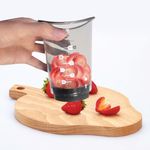 Cup Slicer | Strawberry Slicer | Egg Slicer | Slicer-Salad chopper, Quick & Easy Manual Fruit Chopping Processor Kitchen Gadget with Slicing & Dicing Blades