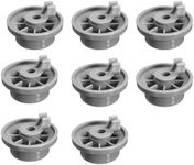 8Pcs Dishwasher Lower Rack Wheel Replacement, Compatible with Bosch Compatible with Kenmore Lower Basket Wheel, Fit for Bosch Kenmore & Neff Siemens Dishwashers