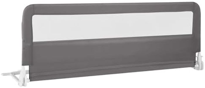 COSTWAY Bed Rail, 150cm Extra Long Toddler Safety Protection Guard, Folding Anti-Fall Beds Mesh Guardrail for Baby Kids (Gray)