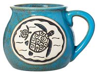 Cape Shore Handcrafted Bean Pot Stoneware 16oz Mug, Multiple Styles Available (Turtle)