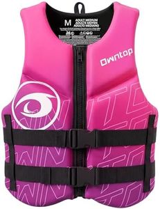 Owntop Swim Vest Adult Water Sport Vest Neoprene Floaties for Swimming, Boating, Kayaking, Fishing | Adjustable Zipper Dual Buckle Foldable Kayak Vest Jacket