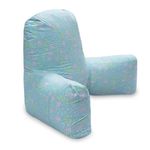 COOZLY BackRest Pillow | Reading Pillow | Bed Support Pillow with High Armrests |100% Cotton Removable Cover (Turkish Delight)