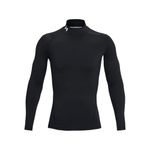 Under Armour Men's UA HG Armour Comp Mock LS Shirt Black