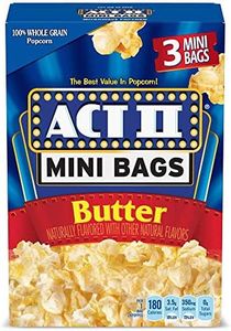 ACT II Butter Microwave Popcorn, 3-Count, 1.6-oz. Mini Bags (Pack of 12)