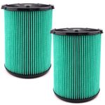 2 Pack VF6000 Filter for Ridgid 5-20 Gallon Wet Dry Vacuums, 5-Layer Hepa Filter, Fit models WD5500 WD0671 WD6425 WD7000 WD1280 WD1851 WD1680 WD1956