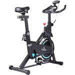 HACER HT03 Air Bike Fitness Exercise Cardio Cycle 4Kg Flywheel Weight Full Body Workout with Speed-Time-Distance Monitor & Heart Rate Sensor for Home Gym