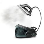 Rowenta, Iron, Pro Master Steam, Steamer for clothes, High Pressure Professional Steam Station, Stainless Steel Soleplate 57 oz, 400 microsteam holes, Built-In Pump, 1750 watts, Black Green, VR8338