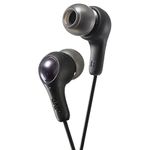 JVC Gumy in Ear Earbud Headphones with Paper Package, Powerful Sound, Comfortable and Secure Fit, Silicone Ear Pieces S/M/L - HAFX7BN (Black)