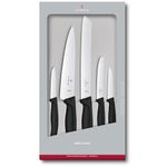 Victorinox Swiss Classic Kitchen Knife Set, Set of 5, Extra Sharp, Swiss Made, Black