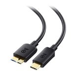 Cable Matters USB C to Micro B USB 3.0 Cable 1m (USB C to USB Micro B 3.0, Micro B to USB C USB 3.0) in Black 1m