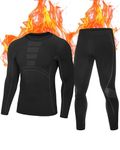 Roadbox Men's Thermal Underwear Set - Long Johns Tops and Bottoms Warm Seamless Base Layer Quick Dry for Cold Weather