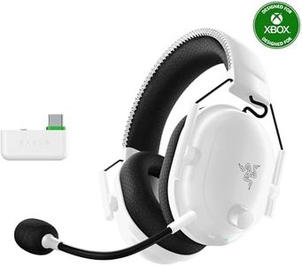 Razer BlackShark V2 Pro Wireless Xbox Gaming Headset: 50mm Drivers - Super Wideband Mic - Plush Noise Isolating Earcups - for Xbox, PS5, Console, PC, Mac - Bluetooth, USB-C - 70 Hr Battery - White