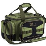 Croch Fishing Bag for Fishing Tackle and Fishing Accessories, with Belt & Shoulder Strap, Army Green Belt & Shoulder Strap, Army Green