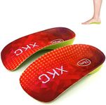 3/4 High Arch Support Insoles - Orthotics Shoe for Plantar Fasciitis, Flat Feet, Over-Pronation, Relief Heel Spur Pain, Heel Cushion Increase Insoles for Men and Women (L:Men 6.5-8.5/Women 7.5-9.5)