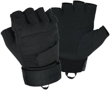 Seibertron S.O.L.A.G 1/2 Finger/Fingerless/Half Finger Multi-Function Sports Gloves Black M