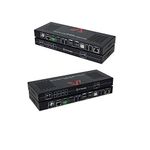 AV Access 100M(330ft) 4K@60Hz 444 HDMI 2.0 USB KVM Extender (HDBaseT) PoH, 1 Host 4 USB for Keyboard Mouse at TX or RX, LAN Access Extension over Cat5e/6/7, IR Remote + 3.5mm Stereo RS232