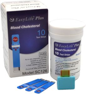 EasyLife Cholesterol Test Strips – 10 Pieces Vial