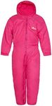 Wetplay Kids Padded All-In-One Waterproof Suit Snowsuit Childs Childrens Boys Girls (9-10 Years, Pink)