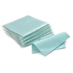 SEVENWELL 50pcs Jewelry Cleaning Cloth Blue Polishing Cloth for Sterling Silver Gold Platinum Small Polish Cloth 8x8mm